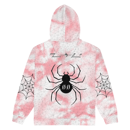 Pink spider zip hoodie