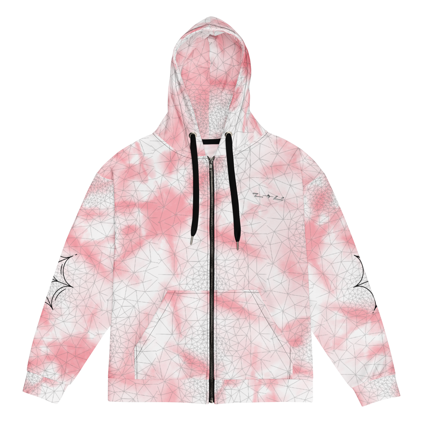 Pink spider zip hoodie