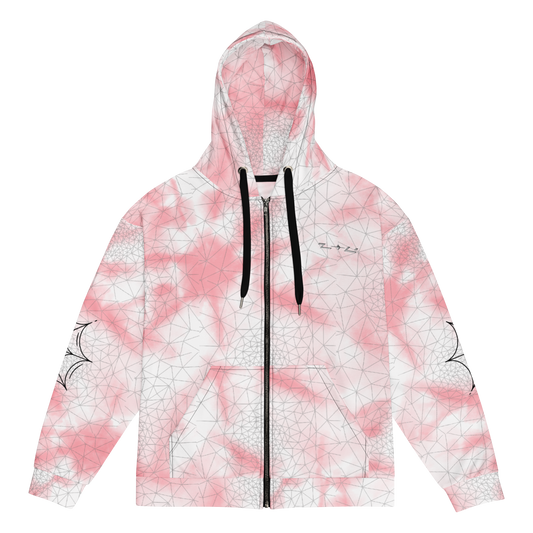 Pink spider zip hoodie